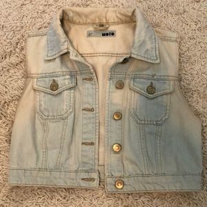 Topshop bleached jean jacket